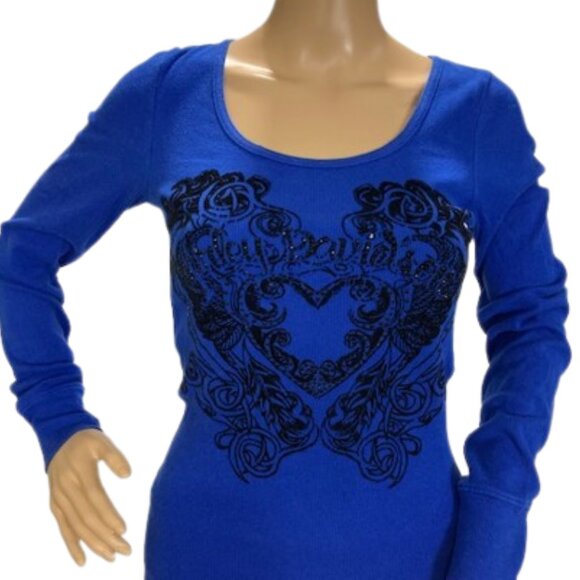 Harley Davidson Royal Blue Long Sleeve Top - Picture 1 of 6